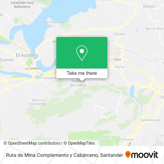 Ruta de Mina Complemento y Cabárceno map