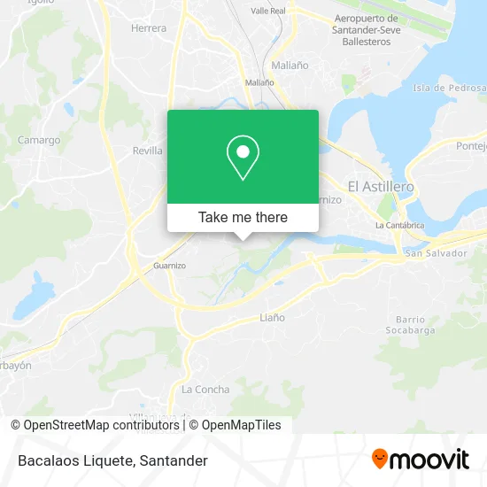 Bacalaos Liquete map