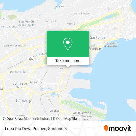Lupa Rio Deva Pesues map