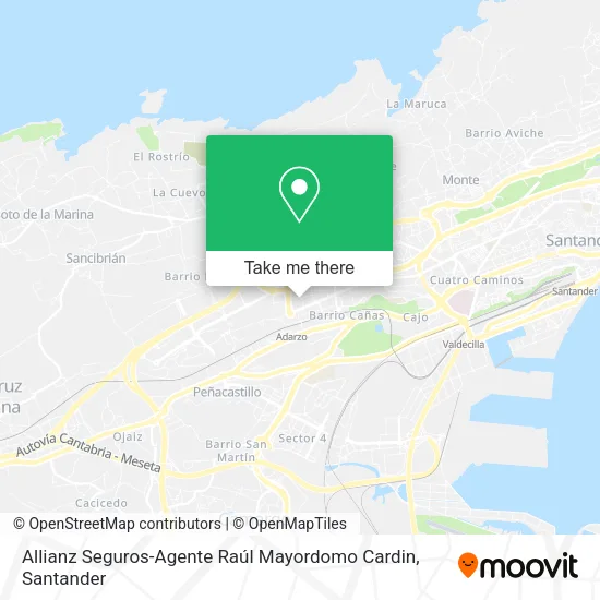 Allianz Seguros-Agente Raúl Mayordomo Cardin map