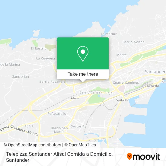 Telepizza Santander Alisal Comida a Domicilio map