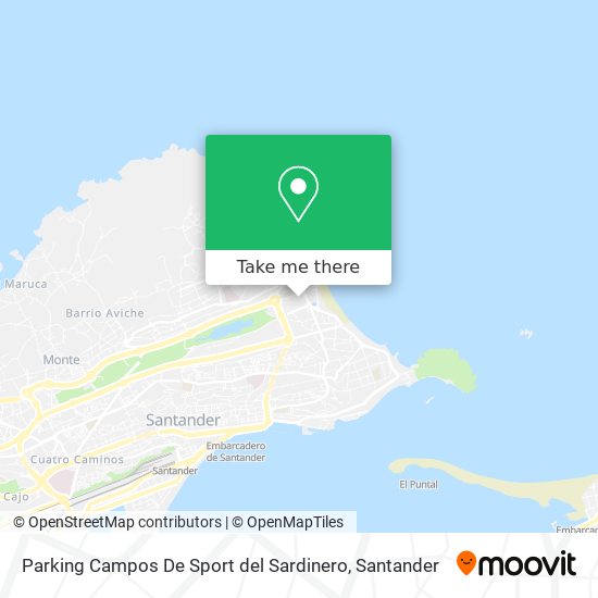 mapa Parking Campos De Sport del Sardinero