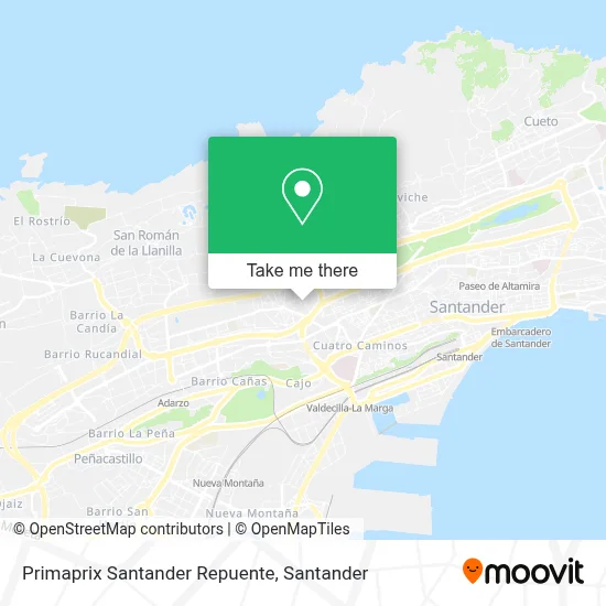 Primaprix Santander Repuente map