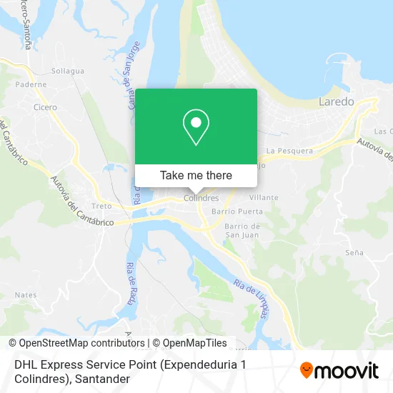 DHL Express Service Point (Expendeduria 1 Colindres) map