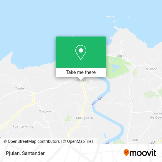 Pjulan map