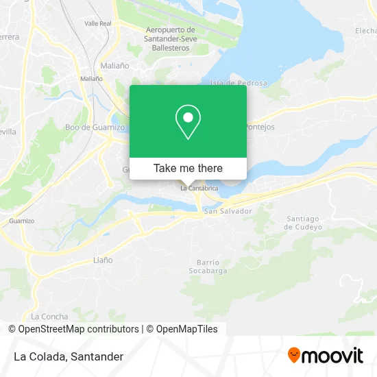La Colada map