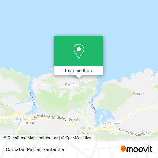Corbatas Pindal map