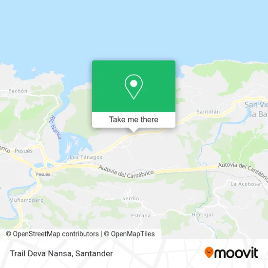 Trail Deva Nansa map