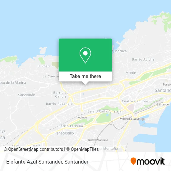 Elefante Azul Santander map
