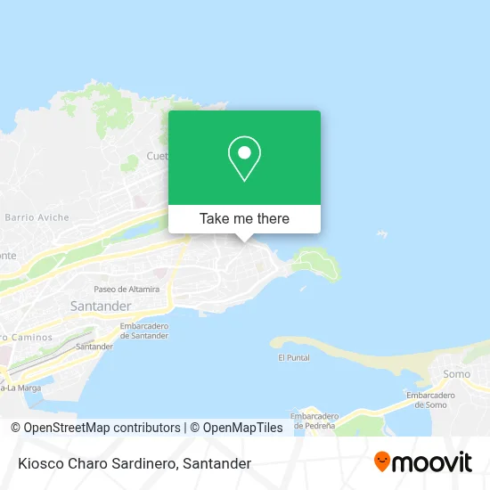 Kiosco Charo Sardinero map