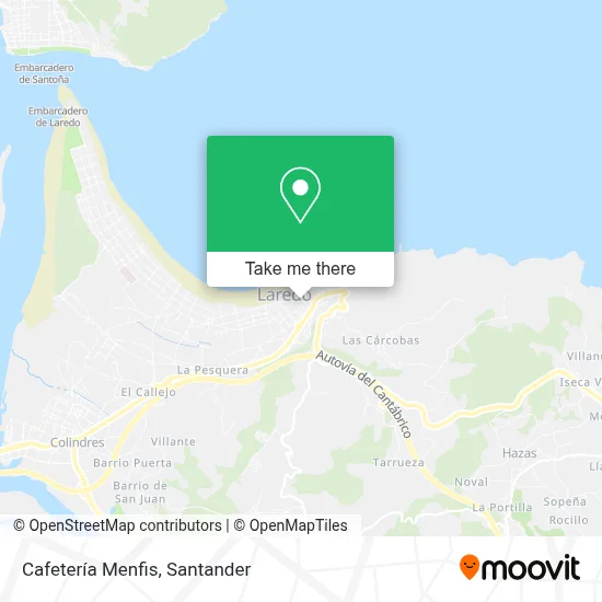 Cafetería Menfis map