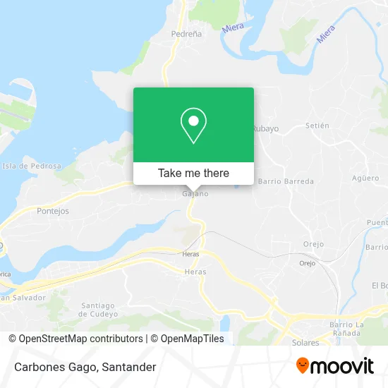 Carbones Gago map