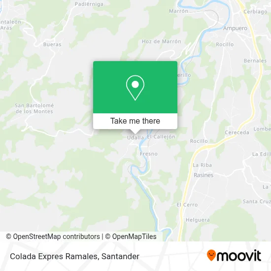 Colada Expres Ramales map