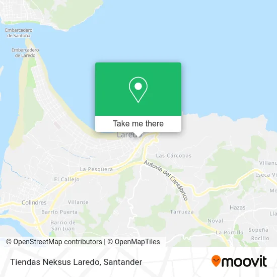 Tiendas Neksus Laredo map