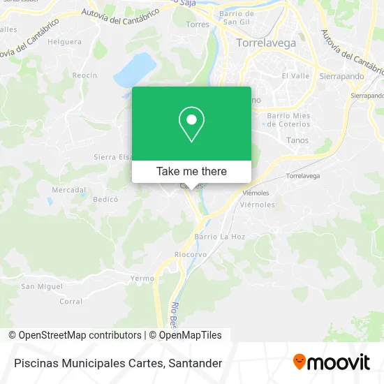 Piscinas Municipales Cartes map