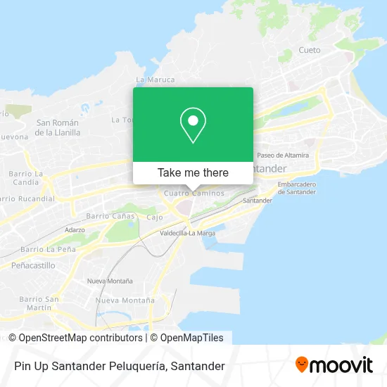 Pin Up Santander Peluquería map