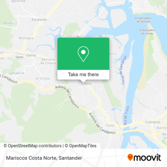 Mariscos Costa Norte map