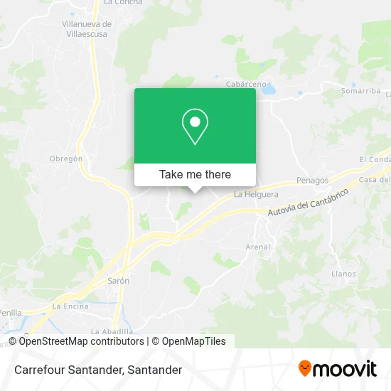 Carrefour Santander map