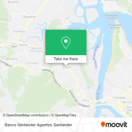 Banco Santander Agentes map