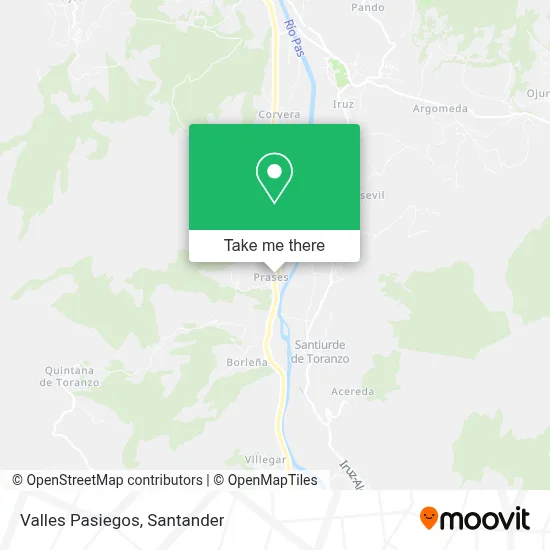 Valles Pasiegos map
