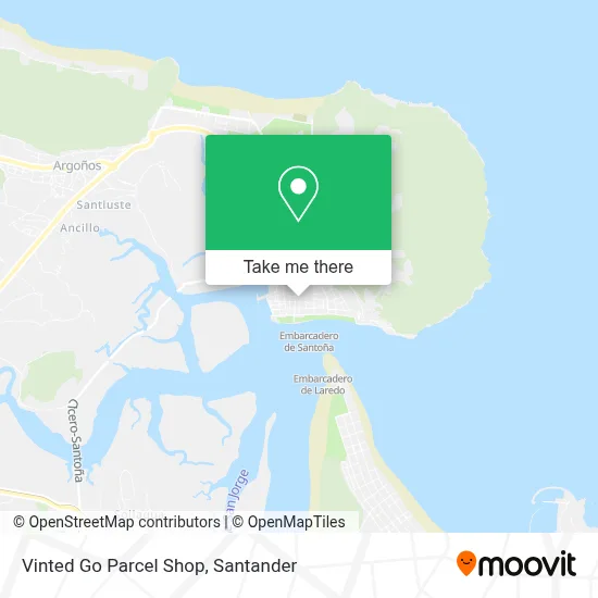 Vinted Go Parcel Shop map