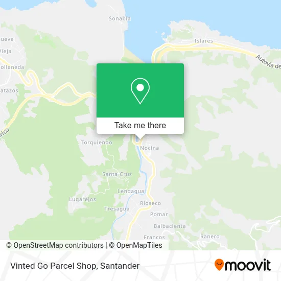 Vinted Go Parcel Shop map