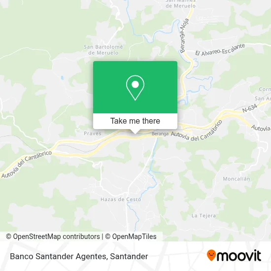 Banco Santander Agentes map