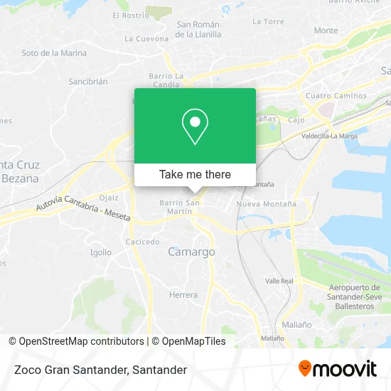 Zoco Gran Santander map
