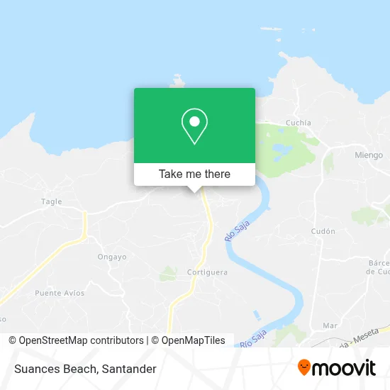 Suances Beach map