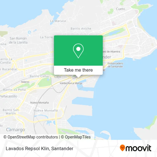 Lavados Repsol Klin map