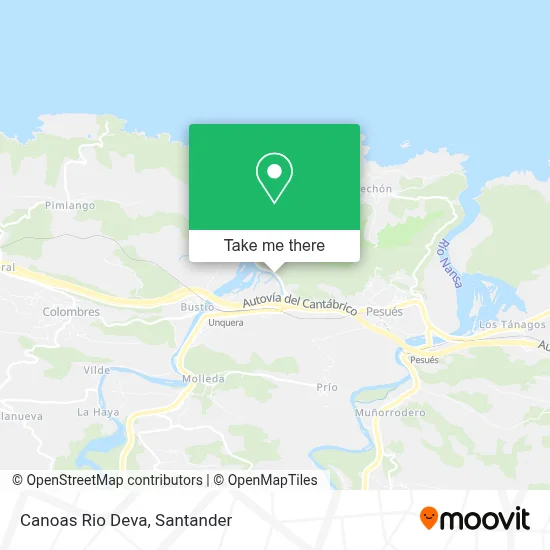 Canoas Rio Deva map