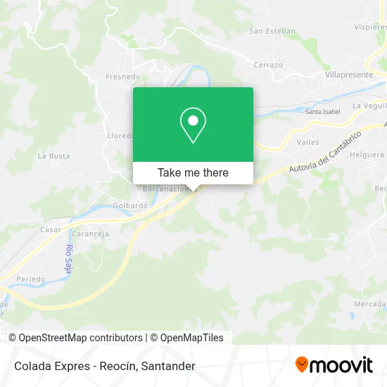 Colada Expres - Reocín map
