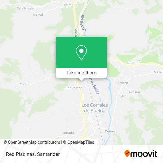 Red Piscinas map