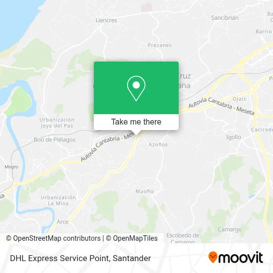 DHL Express Service Point map