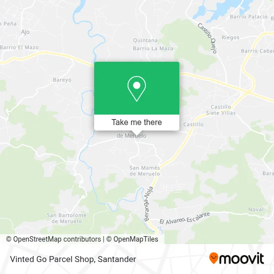 Vinted Go Parcel Shop map