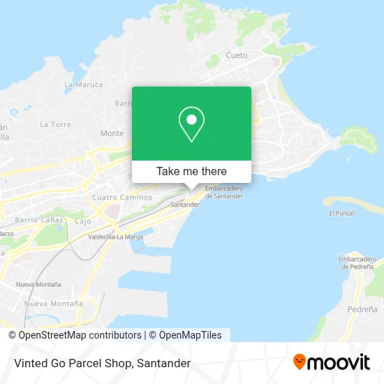 Vinted Go Parcel Shop map