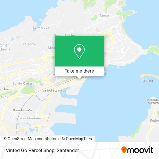 Vinted Go Parcel Shop map