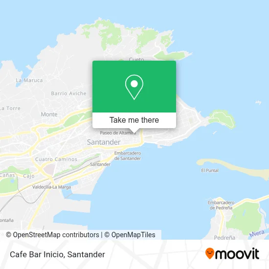 Cafe Bar Inicio map