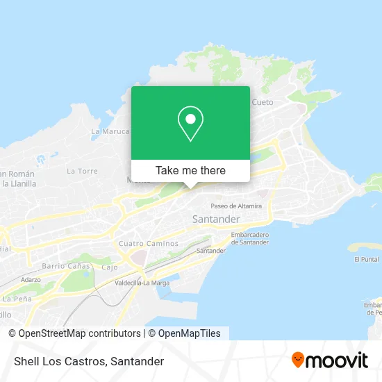 Shell Los Castros map