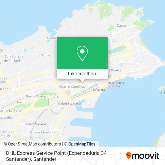 DHL Express Service Point (Expendeduria 34 Santander) map