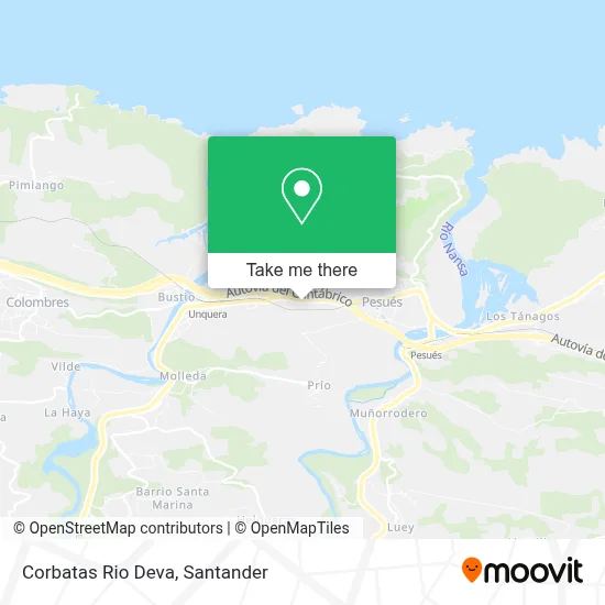 Corbatas Rio Deva map