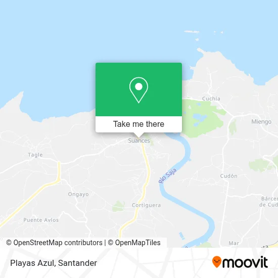Playas Azul map