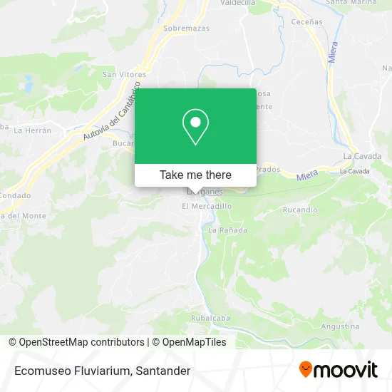 Ecomuseo Fluviarium map