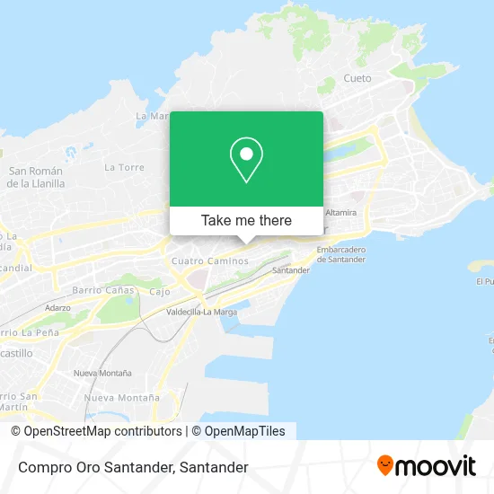 Compro Oro Santander map