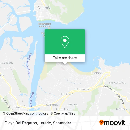 Playa Del Regaton, Laredo map