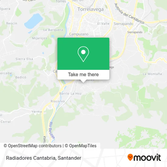Radiadores Cantabria map