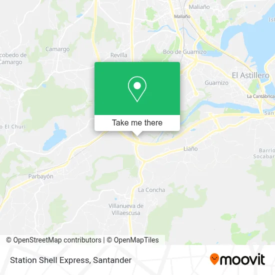 Station Shell Express map