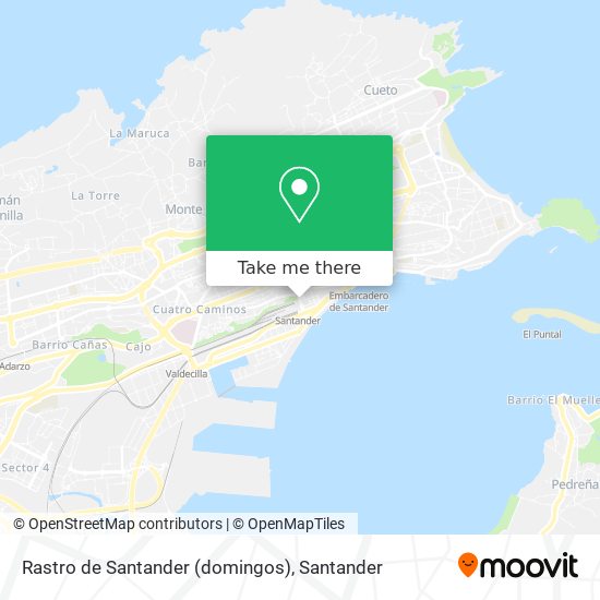 mapa Rastro de Santander (domingos)