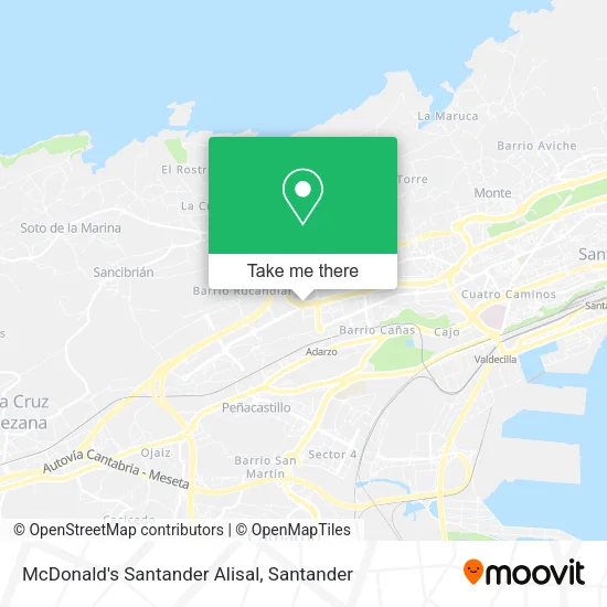 McDonald's Santander Alisal map