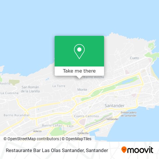 Restaurante Bar Las Olas Santander map